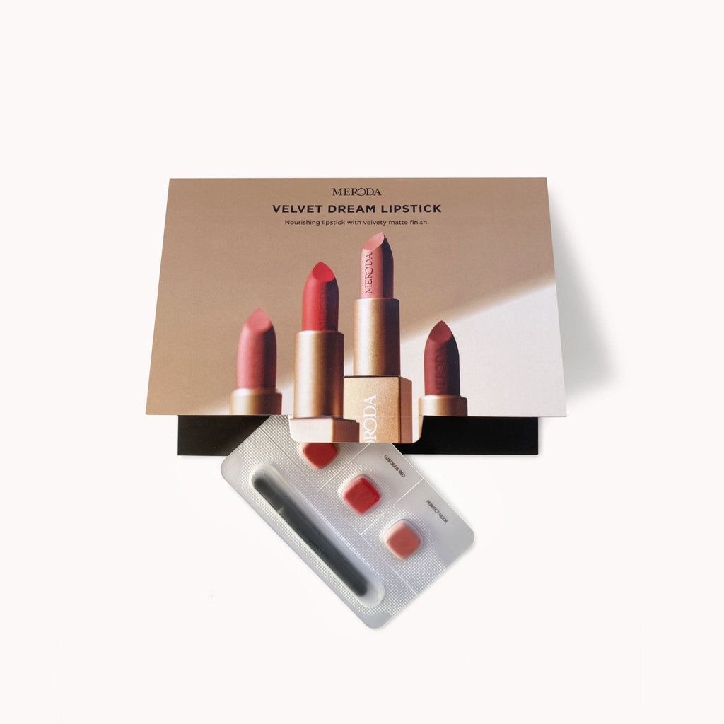 Velvet Dream Lipsticks Sample - 0.15 g x 3 (Red, Nude & Pink) - Mon île Bébé